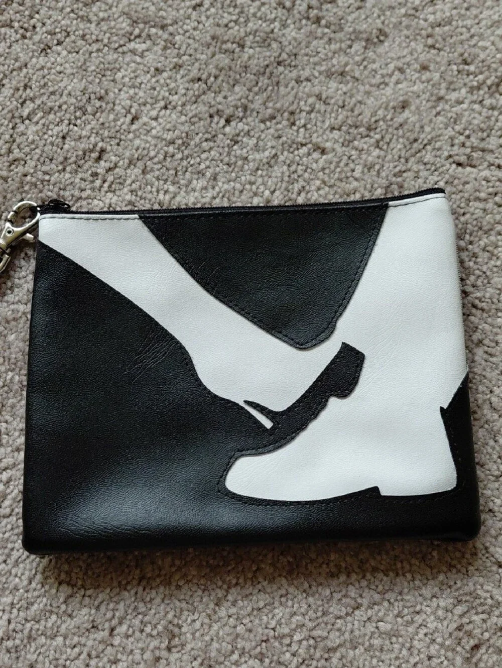 Black and White Wristlet Clutch - Designer-Inspired
